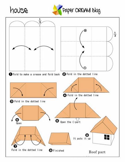 Як зробити дах з паперу для макета