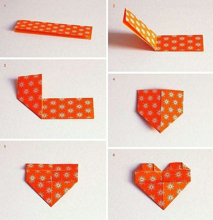 Hogyan készítsünk origami szív - köze kezüket