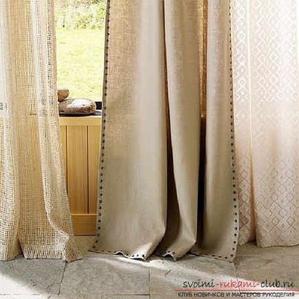 Як зшити оригінальні штори з льону своїми руками