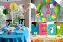 Cum de a decora o masă pentru o zi de naștere la domiciliu, fotografie