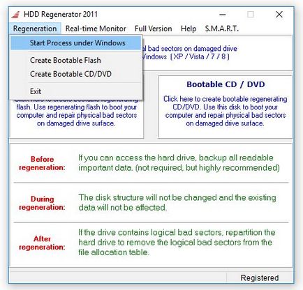 Cum se restaurează un hard disk folosind regenerator hdd