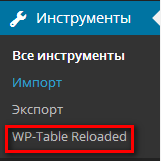 Ca și în tabelul de inserare wordpress