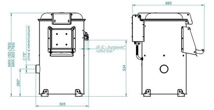 Mașină de măcinat cartofi mk-150 abat, echipament pentru restaurante și cafenele technotech s-pb