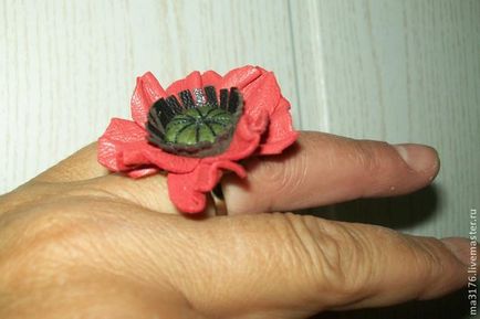 Колечко маків цвіт своїми руками - ярмарок майстрів - ручна робота, handmade