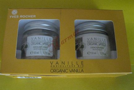 Компактні organic vanilla body expoliant yves rocher і organic vanilla silky cream yves rocher