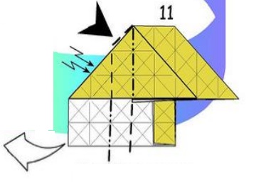 Capra origami diagramă de asamblare