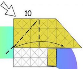 Capra origami diagramă de asamblare