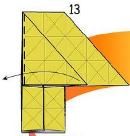 Capra origami diagramă de asamblare