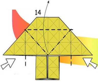 Capra origami diagramă de asamblare