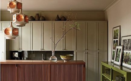 Барвисті пофарбовані кухонні шафи вдалі ідеї для оформлення кухні