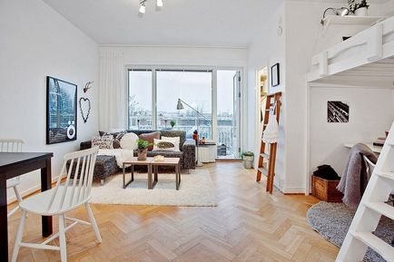 Loft ágy a stúdió apartman 4 projekt a különböző stílusok