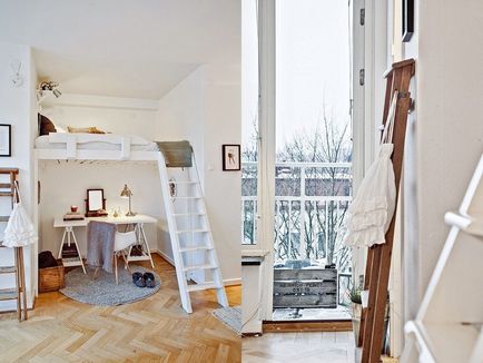 Loft ágy a stúdió apartman 4 projekt a különböző stílusok