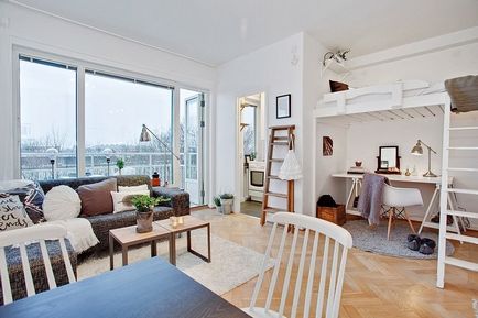 Loft ágy a stúdió apartman 4 projekt a különböző stílusok