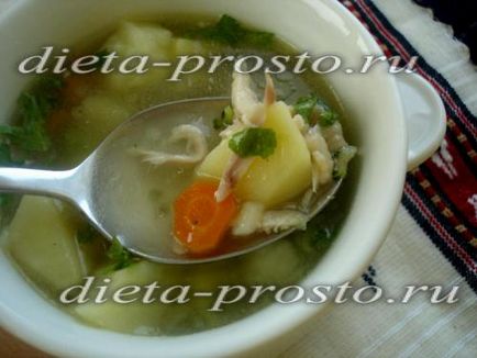 Курячий суп з овочами, рецепт без засмажкою