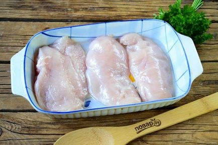 Csirke citromos gombamártással - lépésről lépésre recept fotók