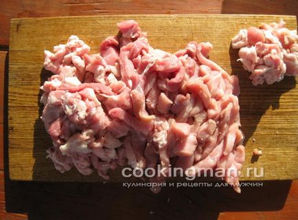 Lagman în Siberian (din carne de porc) - gătit pentru bărbați