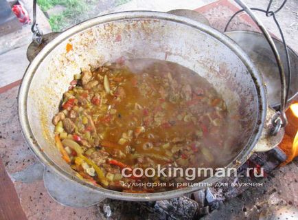 Lagman în Siberian (din carne de porc) - gătit pentru bărbați