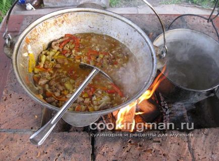 Lagman în Siberian (din carne de porc) - gătit pentru bărbați