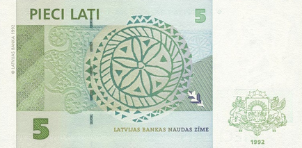 Латвійський лат, гроші світу