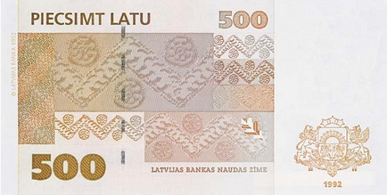 Latvian lat, bani ai lumii