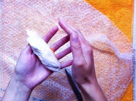 Mesterkurzus nedves nemezelés kitűző „Nárcisz” - tisztességes iparos - kézzel készített, kézzel készített
