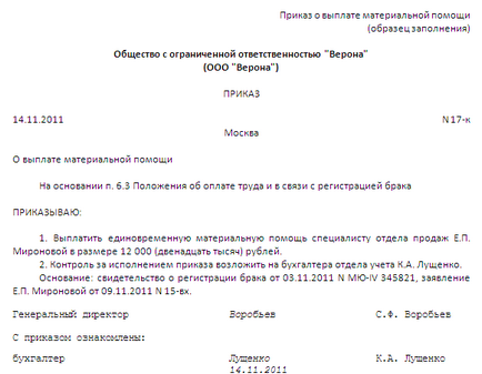 Матеріальна допомога при розрахунку податку на прибуток