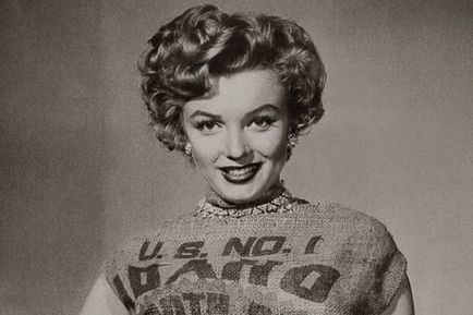 Marilyn Monroe egy zsákba alól burgonya