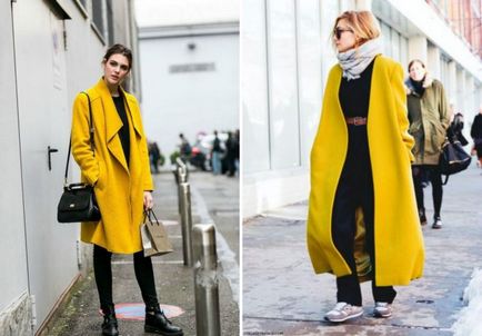 Divatos színű kabát - egy sál és sapka jön rá, hogy mit lehet viselni a sárga kabátos