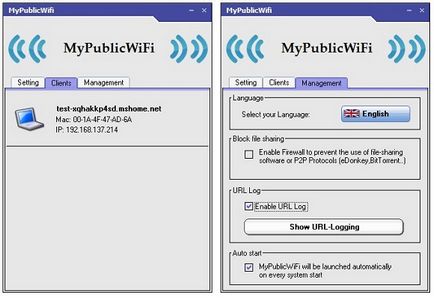 Mypublicwifi - egy program létrehozására a laptop wi-fi hozzáférési pont