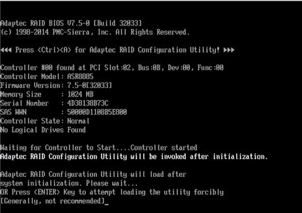 Configurarea adapte raid 8885, configurarea serverelor Windows și linux