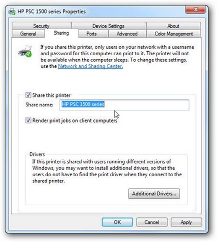Configurați accesul partajat între ferestrele 7 și Windows XP