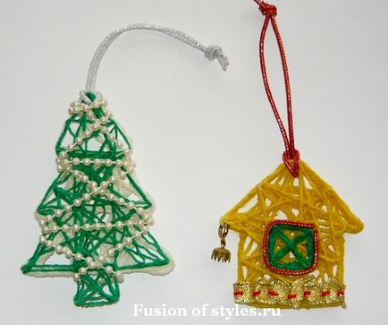 Crăciun ornamente din fire, fuziune de stiluri