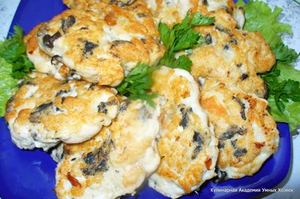 Prăjituri din piept de pui cu ciuperci ~ academie culinară de gospodine inteligente