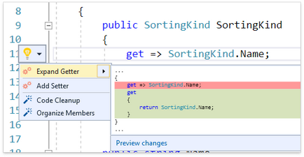 Támogatás nyelvi funkciók c # Visual Studio és coderush Roslyn