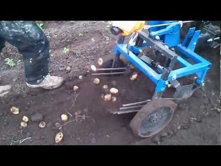 Excelentă mașină de recoltat cartofi pentru un bloc de motoare din materiale improvizate
