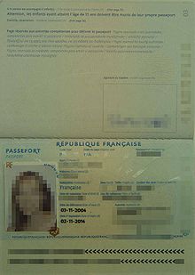 Pașaportul unui cetățean al Franței