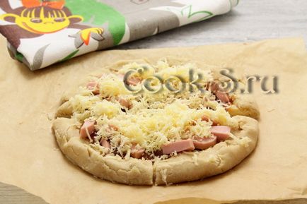 Pizza sajttal RIM - egy lépésről lépésre recept fotók, különböző