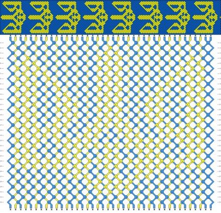 Szövés flag ukrainy gyöngy egy kulcstartó (flag) Weaving zászló ukrainy gyöngy kulcstartó