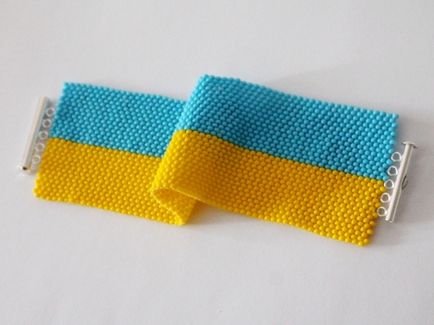 Szövés flag ukrainy gyöngy egy kulcstartó (gyöngy) Weaving zászló ukrainy gyöngy kulcstartó