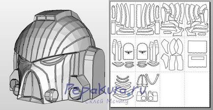 Підбірка шоломів космодесантників з паперу, pepakura