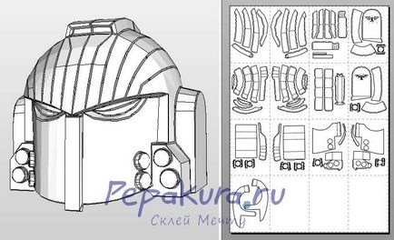 Підбірка шоломів космодесантників з паперу, pepakura