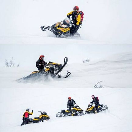 Pokatushki pe un snowmobil în dombai și teberda, rasă de snowmobile montane, l