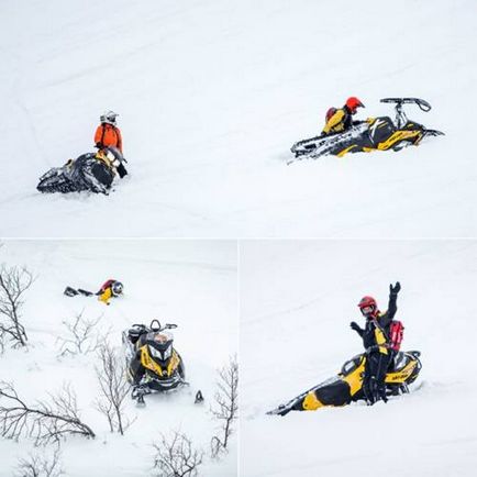 Pokatushki pe un snowmobil în dombai și teberda, rasă de snowmobile montane, l