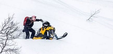 Pokatushki pe un snowmobil în dombai și teberda, rasă de snowmobile montane, l