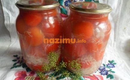 Tomatele sub zăpadă pentru iarnă - rețetă pas cu pas cu o fotografie