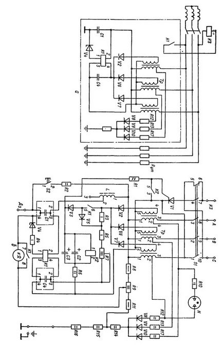 Schema schematică a releului de scurgere ru-380
