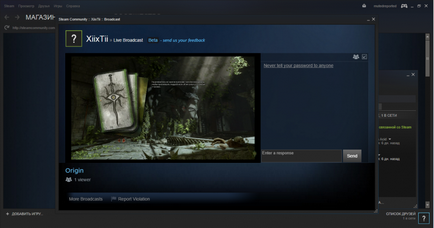 Найпростіші трансляції ігор через steam broadcasting