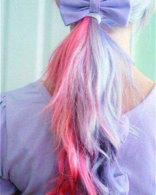 Різнобарвні волосся у дівчат - пасма, кінчики