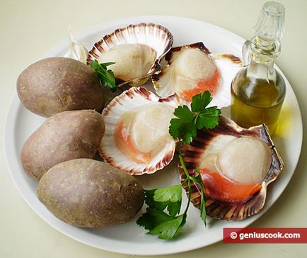 Рецепт гребінців з картопляним пюре, страви з морепродуктів і риби, геніальна кулінарія - рецепти