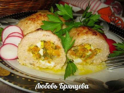 Рецепт з фото курячі зрази з яйцем і овочами запечені в духовці хлібосольні господині